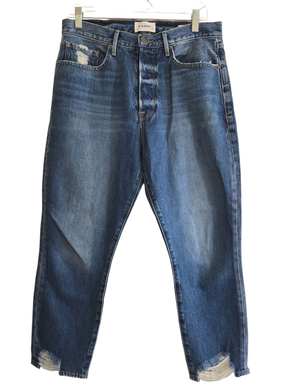 Frame Denim Le Original Jeans Angeles Sand 30 Rigid Denim High Rise Straight - Picture 2 of 8